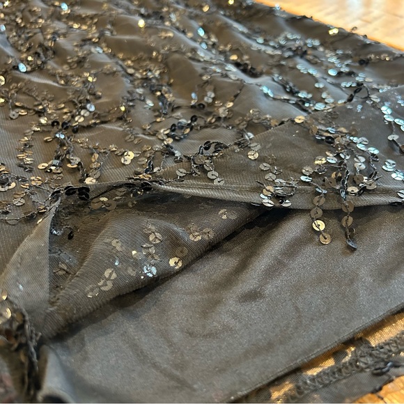 Sparkling Black Sequin Short Party Dress - Picture 3 of 5